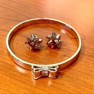 Kate Spade Bow - Bracelet and Earrings Bundle